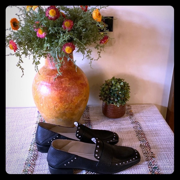 Black Leather Kenneth Cole Loafers - Picture 1 of 4